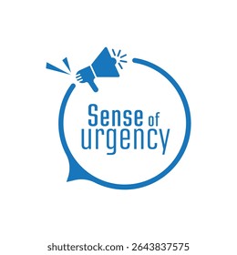 vetor de texto de senso de urgência