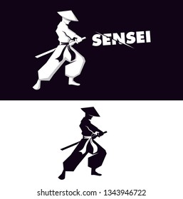 Sensei Martial Art Character logo designs