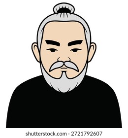 Sensei mestre logotipo design vetor ilustração em branco