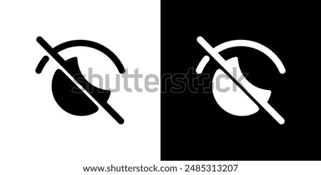 Sensitive content, crossed eye icon. Violence, sexuality, disability and vulgarity sign symbol