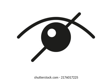 Sensitive content icon. Icon for data privacy and mature content display. Outline vector illustration isolated in white background