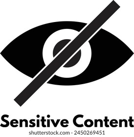 Sensitive content icon . Inappropriate content icon . Explicit video content icon vector . Censored only adult icon svg
