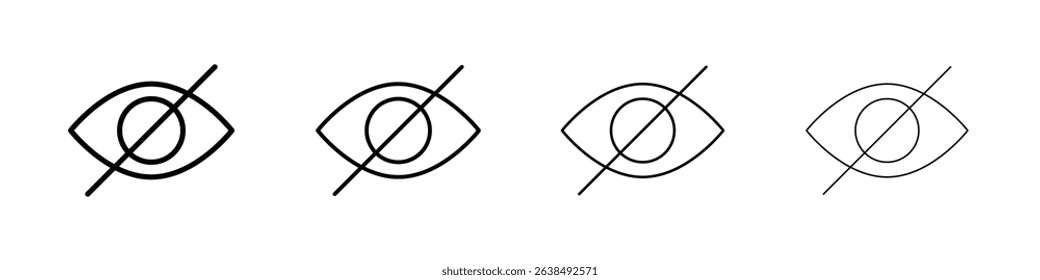 Sensitive content icon Outline sign symbol set