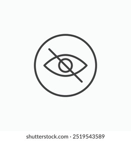 Sensitive content thin liner icon isolated