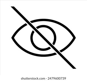 Sensitive Content vector illustration, Crossed out eye sign symbol with grey Background, Sensitive photo content, Inappropriate content, Internet safety concept, censored only adult 18 plus vector.