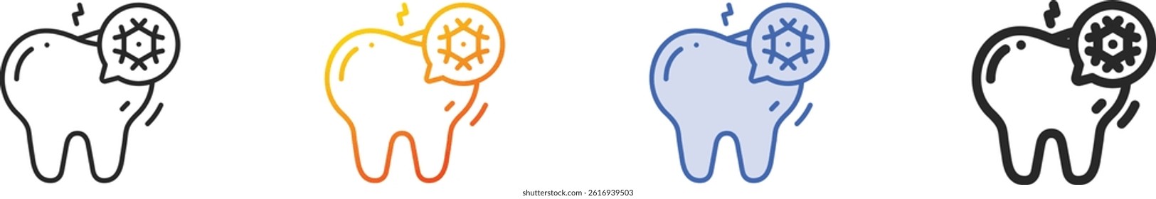 sensitive icon.Thin Linear, Gradient, Blue Stroke and bold Style Design Isolated On White Background
