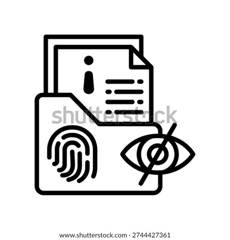 Sensitive Information Icon Line Vector Illustration