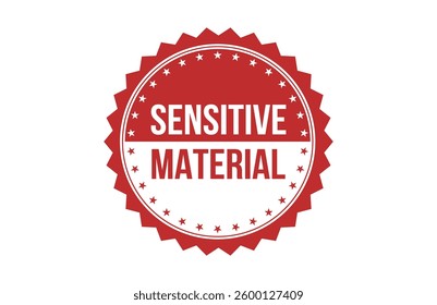 Sensitive Material red ribbon label banner.