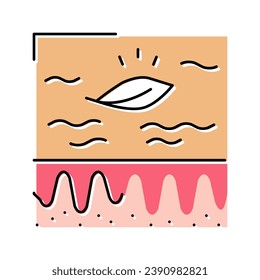 sensitive skin color icon vector. sensitive skin sign. isolated symbol illustration
