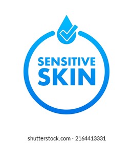 Sensitive skin, great design for any purposes. Beauty product. Vector illustration