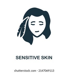 Sensitive Skin icon. Simple element from skin care collection. Creative Sensitive Skin icon for web design, templates, infographics and more