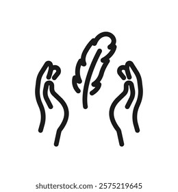 For sensitive skin icon Thin line art isolated