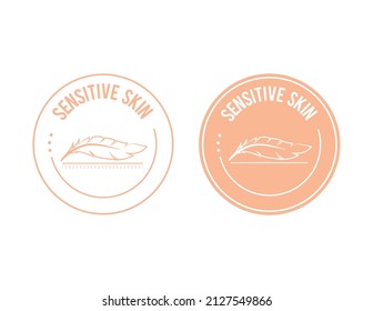 ilustración de vector de icono de piel sensible