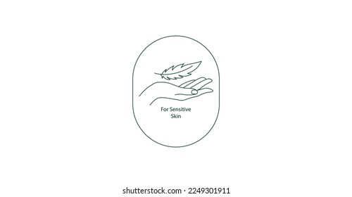 for sensitive skin icon vector illustration 