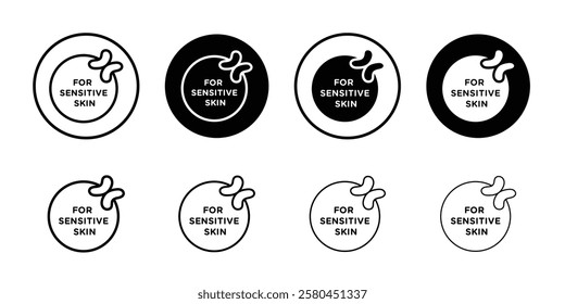 For sensitive skin icon Vector logo outline