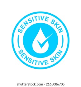 Sensitive skin logo badge design. Suitable for product label