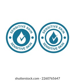 Diseño de insignias de logotipo de piel sensible. Adecuado para la etiqueta del producto
