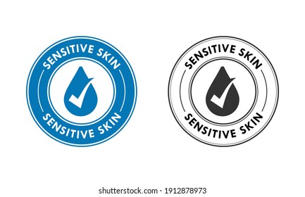 Sensitive Skin Logo Template Illustration. Suitable For Product Label