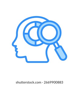 Ícone de Análise de Sensibilidade - Ilustração do Vetor de Cor Azul