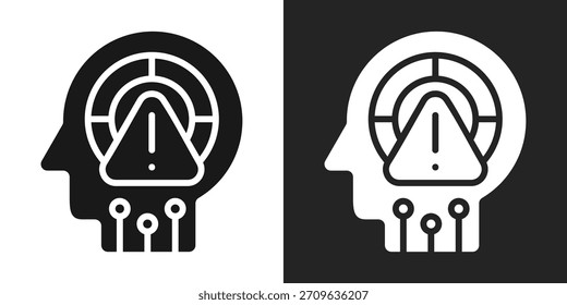 Icono De Sensibilidad En Estilo Glifo Blanco Y Negro