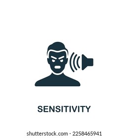 Sensitivity icon. Monochrome simple sign from core values collection. Sensitivity icon for logo, templates, web design and infographics.