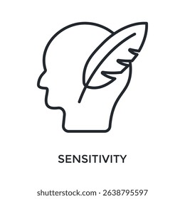 Sensitivity Icon Outline Style. Vector Illustration For Graphic Design