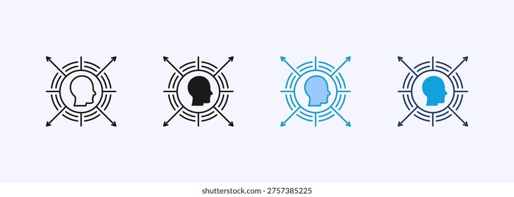 Sensitivity Icon Set Multiple Style Collection Element For Design