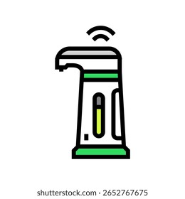 sensor activated soap dispenser color icon vector. sensor activated soap dispenser sign. isolated symbol illustration