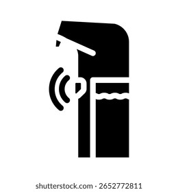 sensor activated soap dispenser glyph icon vector. sensor activated soap dispenser sign. isolated symbol illustration