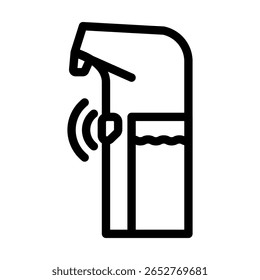 sensor activated soap dispenser line icon vector. sensor activated soap dispenser sign. isolated contour symbol black illustration