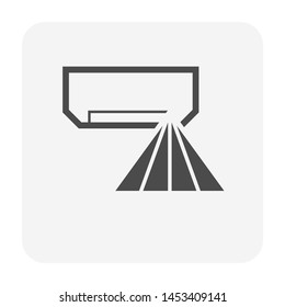 Sensor of air conditioner icon design.