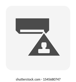 Sensor of air conditioner icon design.