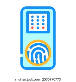 sensor biometric color icon vector. sensor biometric sign. isolated symbol illustration