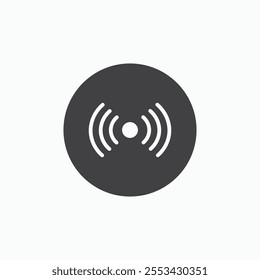 Sensor black solid vecor icon