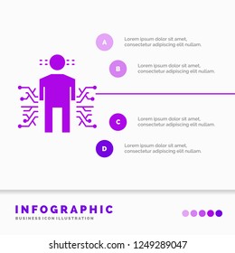Sensor, body, Data, Human, Science Infographics Template for Website and Presentation. GLyph Purple icon infographic style vector illustration.
