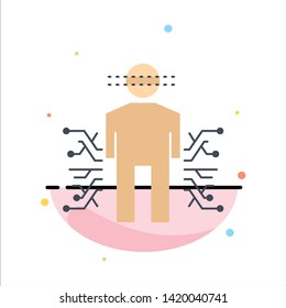Sensor, body, Data, Human, Science Flat Color Icon Vector