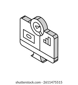sensor calibration electronics isometric icon vector. sensor calibration electronics sign. isolated symbol illustration