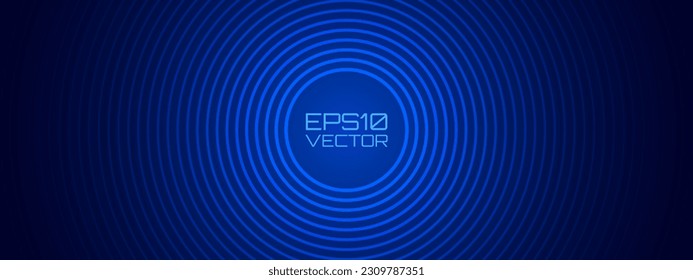 Sensor Circles Dynamic Abstract Vector Background. Business Presentation Banner for Sale Event Night Party. Moving Circle Wave Lines Stripes. Vector Illustration.