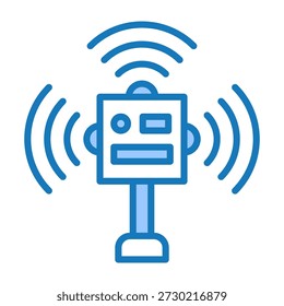 Sensor Data Icon Blue Dualtone Design Vector Illustration
