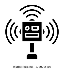 Sensor Data Icon Glyph Design Vector Illustration