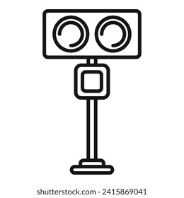 Sensor detector icon outline vector. Road safe traffic. Control vehicle