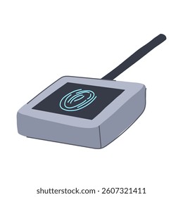 sensor fingerprint scanner cartoon. recognition device, mobile smartphone, privacy verification sensor fingerprint scanner sign. isolated symbol vector illustration