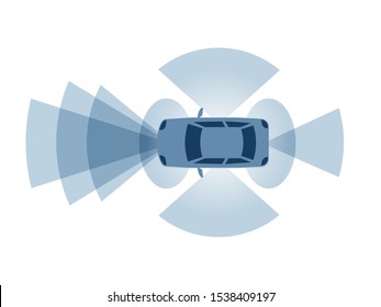 Sensor Fusion Concept. Clipart Image Isolated On White Background