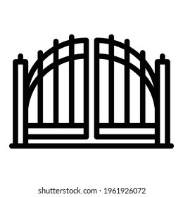 Sensor gate icon. Outline Sensor gate vector icon for web design isolated on white background