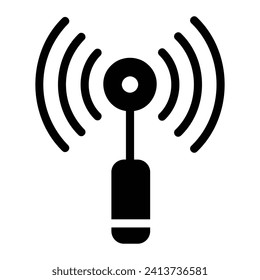 fondo del icono de glifo del sensor blanco