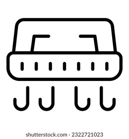 Sensor hand dryer icon outline vector. Air machine. Paper drier