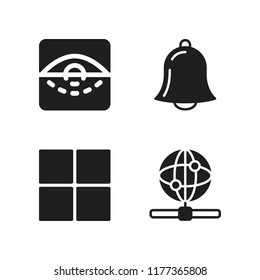 sensor icon. 4 sensor vector icons set. internet, eye scan and alarm icons for web and design about sensor theme