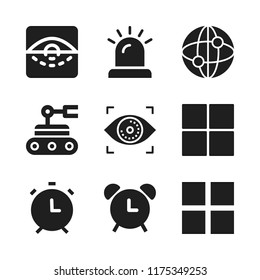 sensor icon. 9 sensor vector icons set. internet, biometric recognition and grid icons for web and design about sensor theme