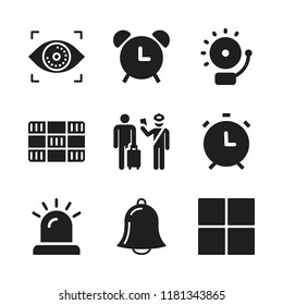 sensor icon. 9 sensor vector icons set. verification, grid and biometric recognition icons for web and design about sensor theme