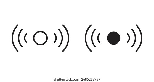 Icono de sensor en blanco y negro